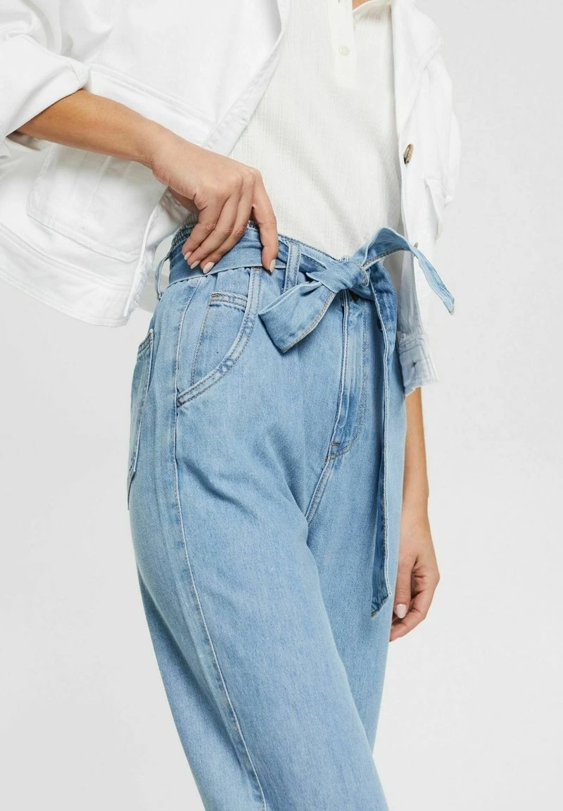 Esprit Damen PAPERBAG - Jeans Straight Leg - Blue Medium Washed 6 Esprit Damen PAPERBAG - Jeans Straight Leg - Blue Medium Washed – Bild 4