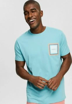 Esprit Herren T-Shirt Print - Light Turquoise