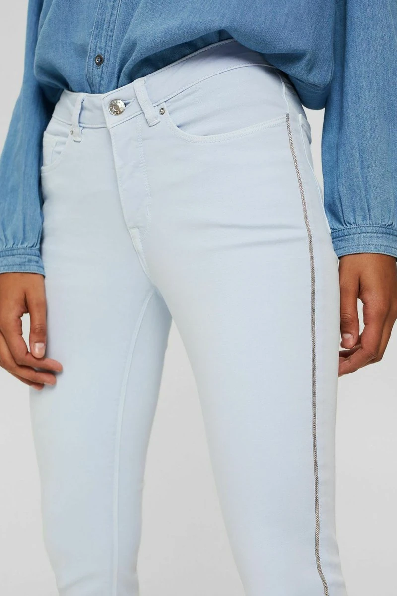 Esprit Damen STRETCHMIT SEITLICHEN ZIERSTREIFEN - Stoffhose - Pastel Blue 6 Esprit Damen STRETCHMIT SEITLICHEN ZIERSTREIFEN - Stoffhose - Pastel Blue – Bild 4