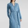 Esprit Damen AUS TENCEL™: KLEID IM DENIM-LOOK - Blusenkleid - Blue Light Washed -Esprit Verkäufe 2024 c865593e7e3b4a54ba959c787552d4a6