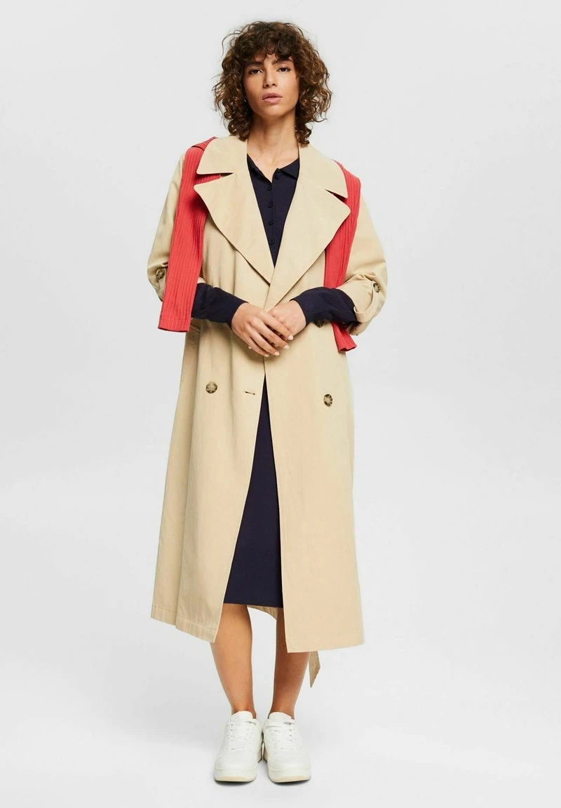 Esprit Damen MIT BINDEGÜRTEL - Trenchcoat - Sand 4 Esprit Damen MIT BINDEGÜRTEL - Trenchcoat - Sand – Bild 2