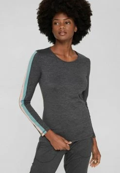 Esprit Damen Langarmshirt - Anthracite