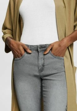 Esprit Damen MIT DESTROYED-EFFEKTEN - Jeans Slim Fit - Grey Light Wash -Esprit Verkäufe 2024 cee46cac633941a7b12e01fb17ee70ca