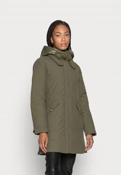 Esprit Damen Daunenmantel - Dark Khaki