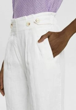 Esprit MIT VERKÜRZTEM BEIN - Stoffhose - White | Damen -Esprit Verkäufe 2024 cfc6df63e3474ab393e8b2e2c7893f27