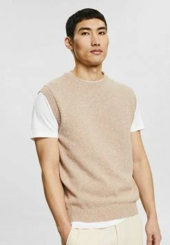 Esprit Herren Strickpullover - Dusty Nude