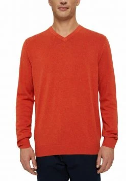 Esprit Herren F PIMA V NK - Sweatshirt - Orange