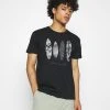 Esprit Herren FEATHER - T-Shirt Print - Black