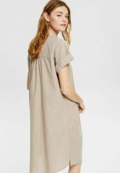 Esprit SHIRT - Blusenkleid - Light Taupe | Damen -Esprit Verkäufe 2024 db8841edfb054854bc0fe55284943a8f