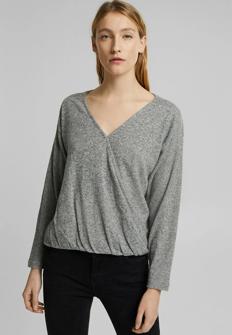 Esprit Damen PER WRAP - Strickpullover - Gunmetal 3 Esprit Damen PER WRAP - Strickpullover - Gunmetal