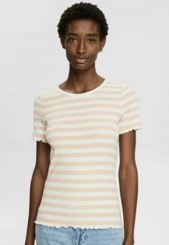 Esprit STREIFEN - T-Shirt Print - Nude | Damen