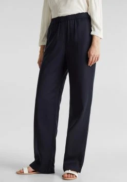 Esprit Damen AUS TENCEL™: HOSE MIT BEQUEMEM BUND - Stoffhose - Navy