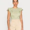 Esprit Damen DOB BLOUSE - Bluse - Khaki Green -Esprit Verkäufe 2024 dca5fd1a0c4342b4b7d75729e4b98a63