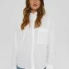 Esprit Damen OVERSIZE-HEMD AUS - Hemdbluse - White