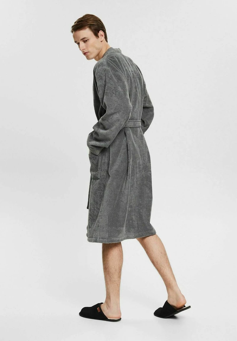 Esprit Herren Bademantel - Anthracite 4 Esprit Herren Bademantel - Anthracite – Bild 2