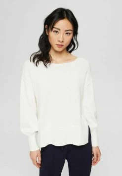 Esprit MIT SCHLITZEN - Strickpullover - Off White | Damen