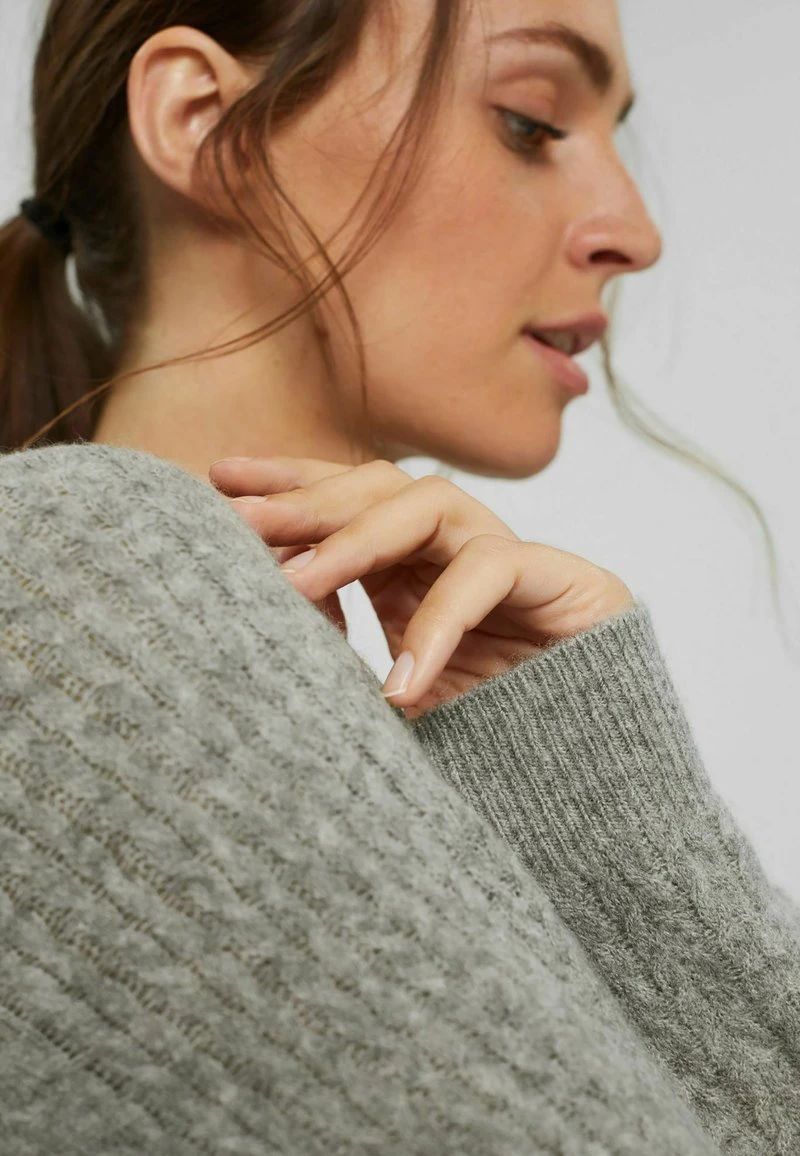 Esprit Damen MINICABLE - Strickpullover - Medium Grey 7 Esprit Damen MINICABLE - Strickpullover - Medium Grey – Bild 5