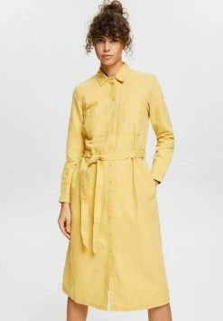 Esprit Damen Blusenkleid - Yellow