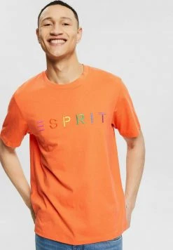 Esprit Herren T-Shirt Print - Bright Orange