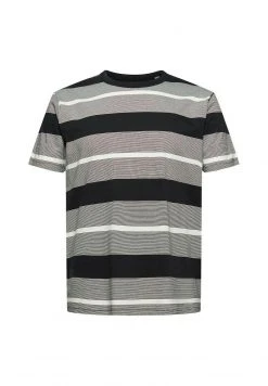 Esprit Herren STRIPED - T-Shirt Print - Black