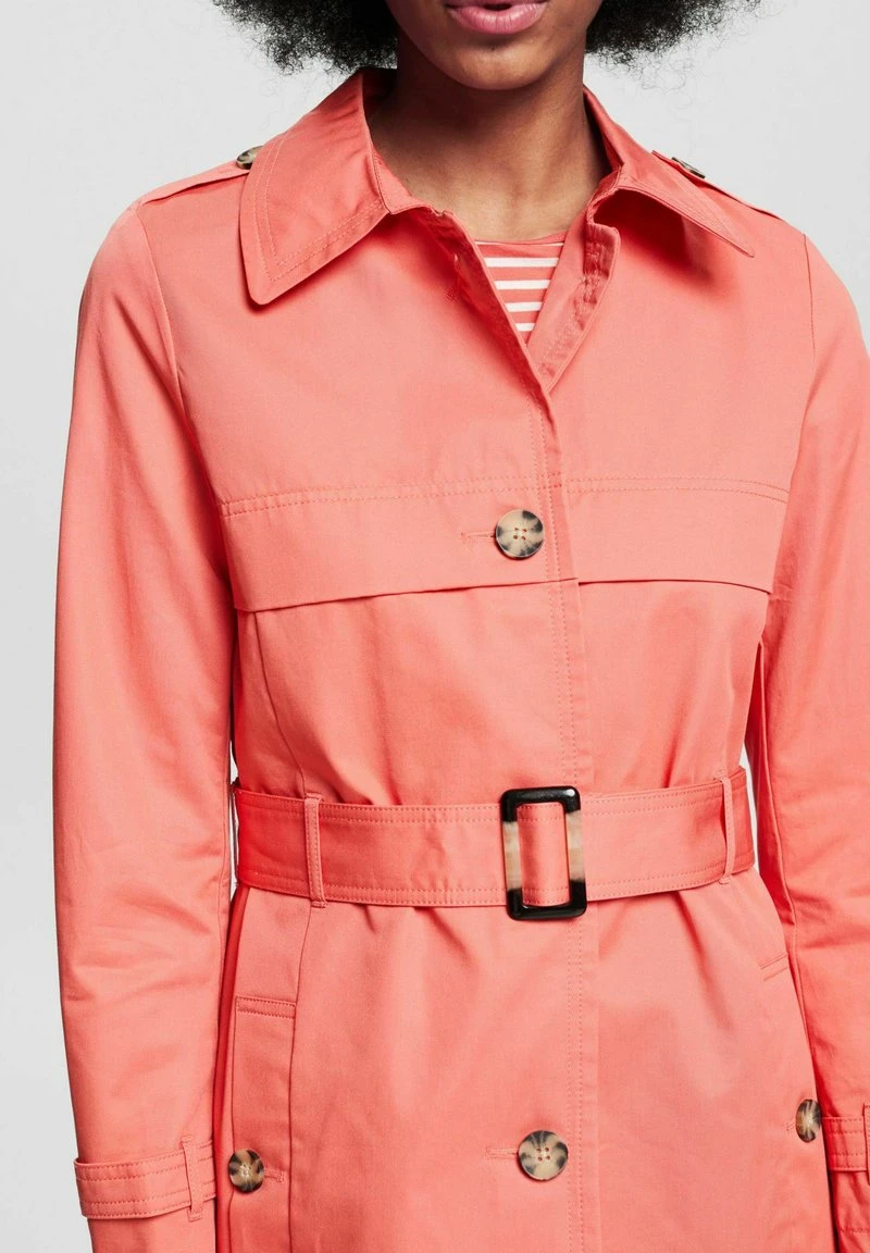 Esprit Damen KURZER - Trenchcoat - Coral 9 Esprit Damen KURZER - Trenchcoat - Coral – Bild 7