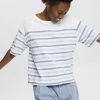 Esprit Damen MIT STREIFENMUSTER - T-Shirt Print - Lilac -Esprit Verkäufe 2024 e7fe2a2407084b2d88d2b1a685b7ec20