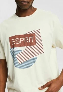 Esprit T-Shirt Print - Cream Beige | Herren -Esprit Verkäufe 2024 e82eb3c43e2546b58b1fd5a3df101745