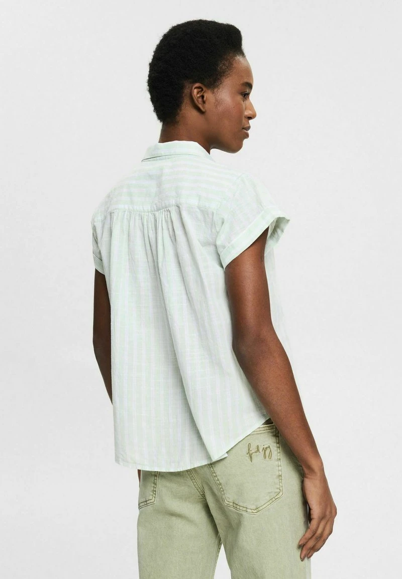 Esprit Damen MIT HALBLANGER KOPFLEISTE - Bluse - Pastel Green 5 Esprit Damen MIT HALBLANGER KOPFLEISTE - Bluse - Pastel Green – Bild 3