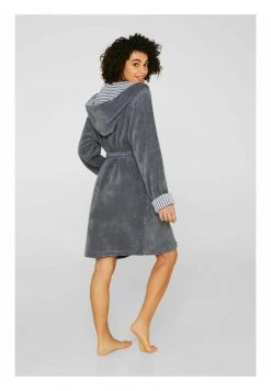 Esprit Damen BADEMANTEL MIT STREIFEN - Bademantel - Grey Steel -Esprit Verkäufe 2024 eca1118577224326989a8f4c1dc59ba2