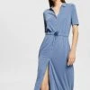 Esprit MIT KORDELZUG - Blusenkleid - Blue Lavender | Damen