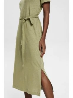 Esprit Damen HENLEY DRESS - Jerseykleid - Light Khaki -Esprit Verkäufe 2024 ee12a81c7ba24be3b19944036c547a33