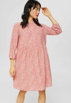 Esprit Damen DRESSES LIGHT - Blusenkleid - Coral