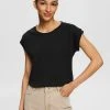 Esprit Damen Unifarbenes - T-Shirt Basic - Black -Esprit Verkäufe 2024 ef258bb82d2b43a6ad154803561adbaf