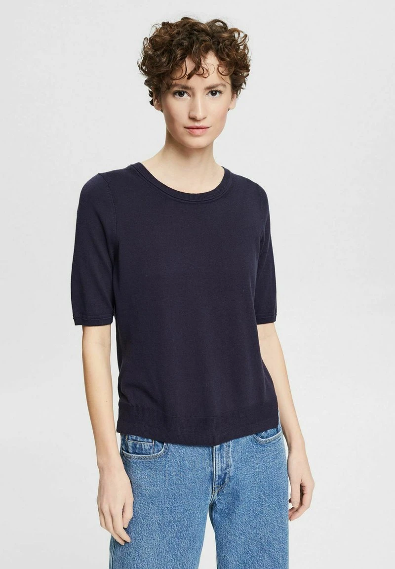 Esprit Damen T-Shirt Basic - Navy 3 Esprit Damen T-Shirt Basic - Navy