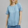Esprit Damen Bluse - Blue Light Washed