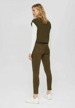 Esprit Damen Stoffhose - Dark Khaki -Esprit Verkäufe 2024 f52af568fd3e454ea60674952b7e416a