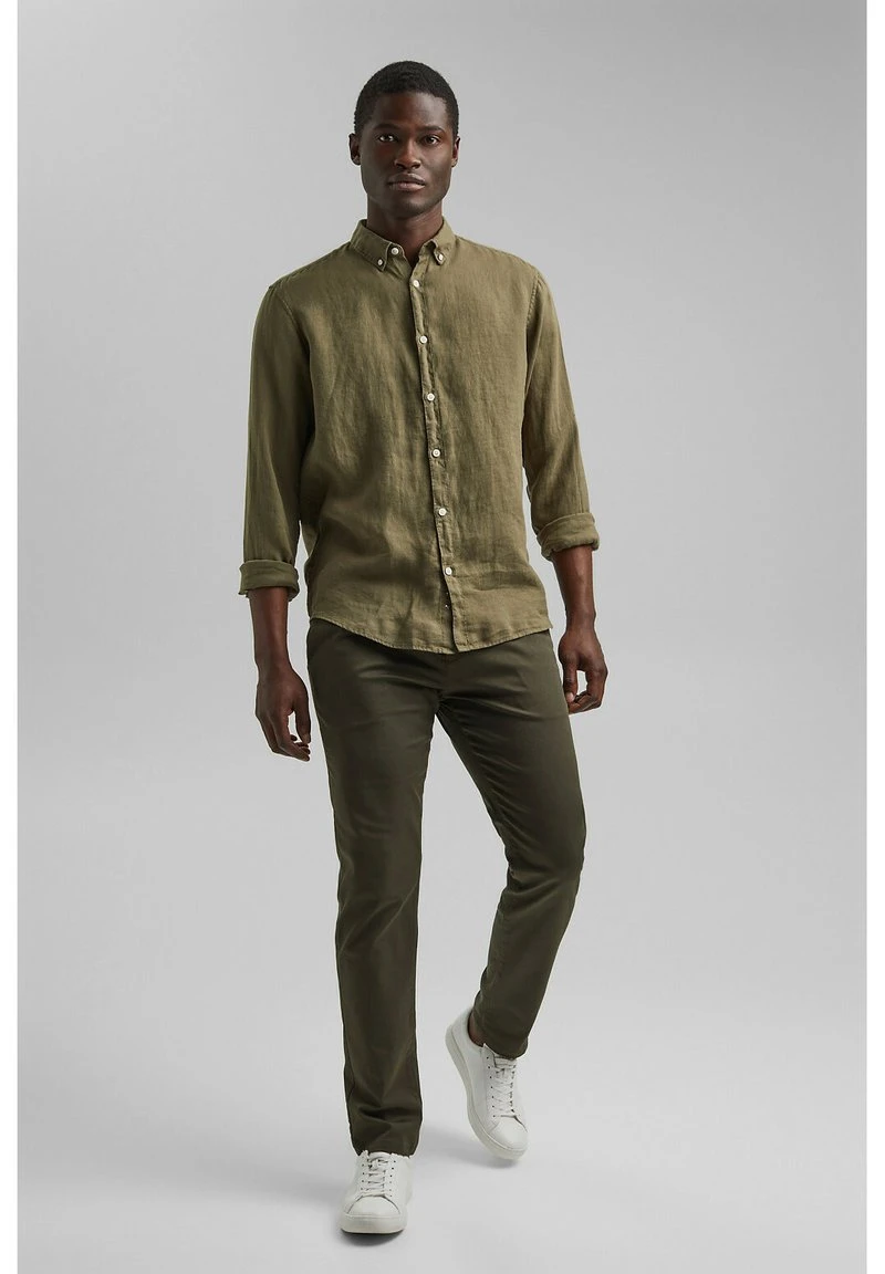 Esprit Herren Hemd - Dark Khaki 6 Esprit Herren Hemd - Dark Khaki – Bild 4