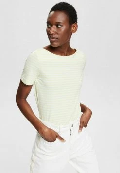 Esprit MIT STREIFENMUSTER - T-Shirt Print - Citrus Green | Damen