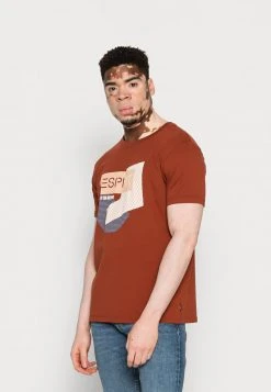 Esprit Herren T-Shirt Print - Rust Brown