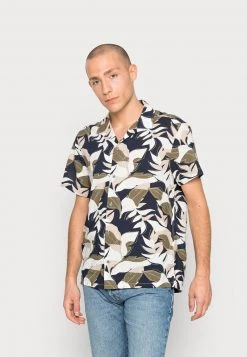 Esprit Herren CMT SUS AOP SH - Hemd - Navy