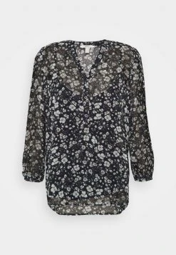 Esprit CRINKLE - Langarmshirt - Navy | Damen