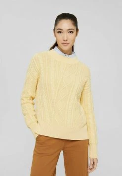 Esprit Damen Strickpullover - Pastel Yellow