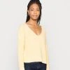 Esprit Damen STITCH - Strickpullover - Pastel Yellow