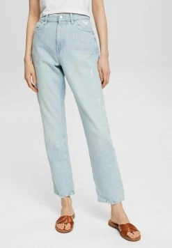 Esprit Damen Jeans Straight Leg - Blue Bleached