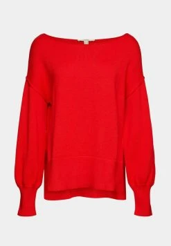 Esprit Damen MIT SCHLITZEN - Strickpullover - Orange Red -Esprit Verkäufe 2024 ff424fc9ceeb49b689038a87a062febc